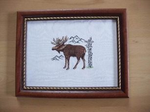 Elch auf wei�em Grund